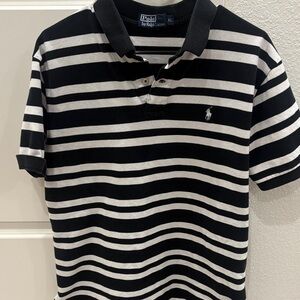 Polo by Ralph Lauren Men’s Striped Polo - Black and White